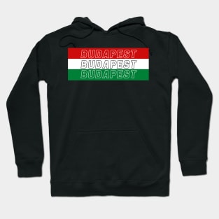 Budapest City in Hungary Flag Color Stripes Hoodie